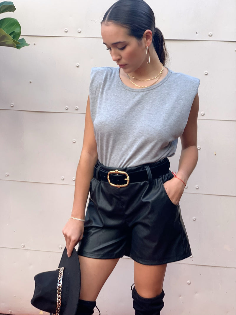 Italian Leather Shorts
