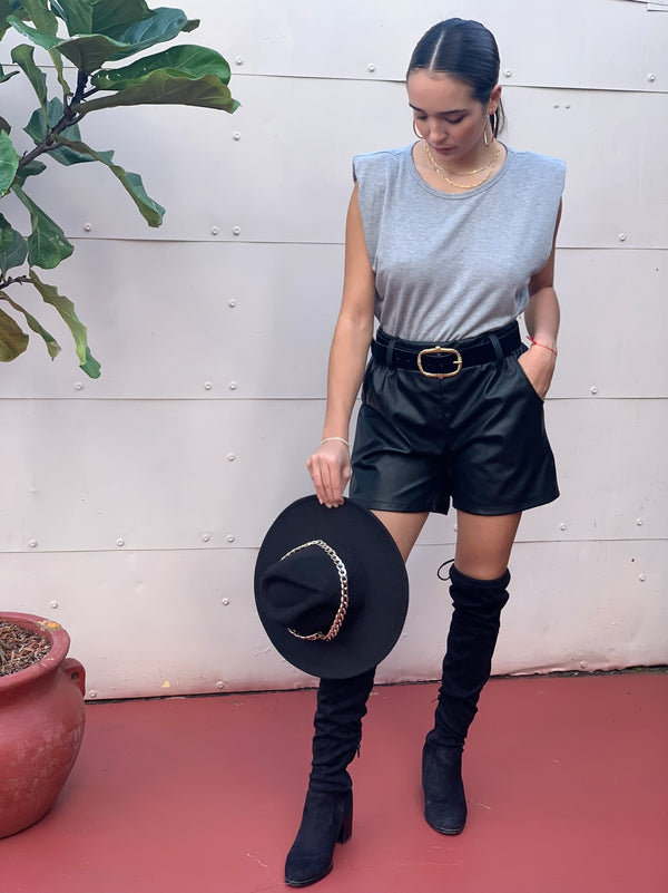 Italian Leather Shorts