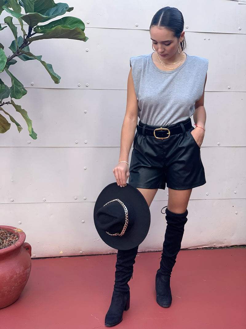 Italian Leather Shorts
