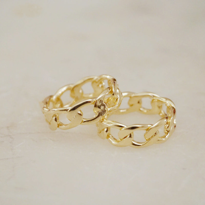 Gold link rings