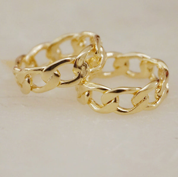 Gold link rings