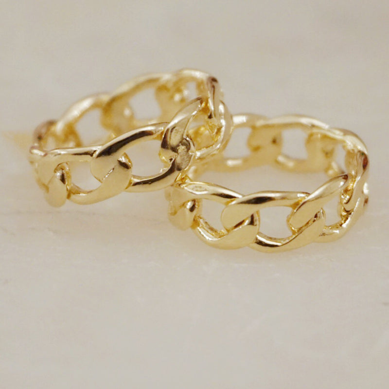 Gold link rings