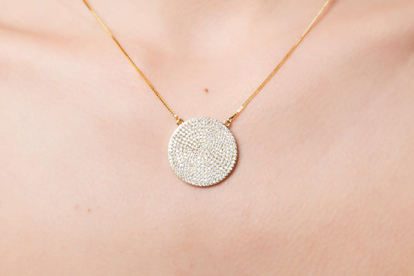 Gold medallion necklaces