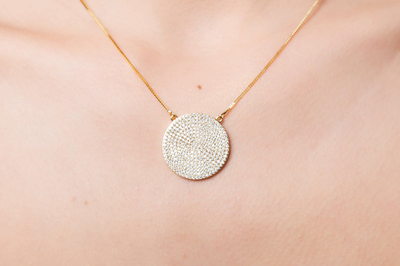 Gold medallion necklaces