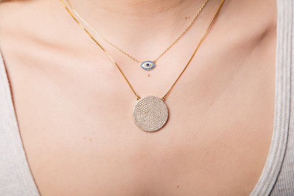 Gold medallion necklaces
