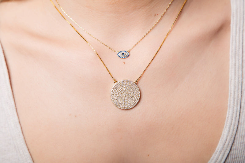 Gold medallion necklaces