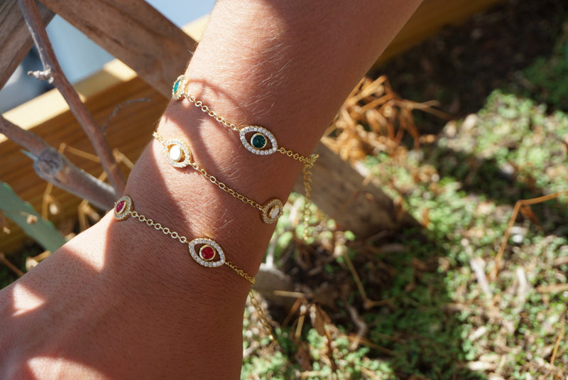 Evil Eye Gemstone Bracelet