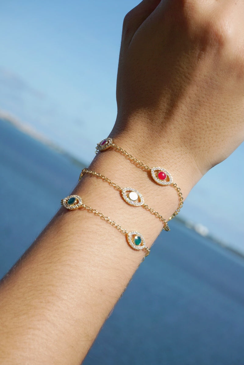 Evil Eye Gemstone Bracelet