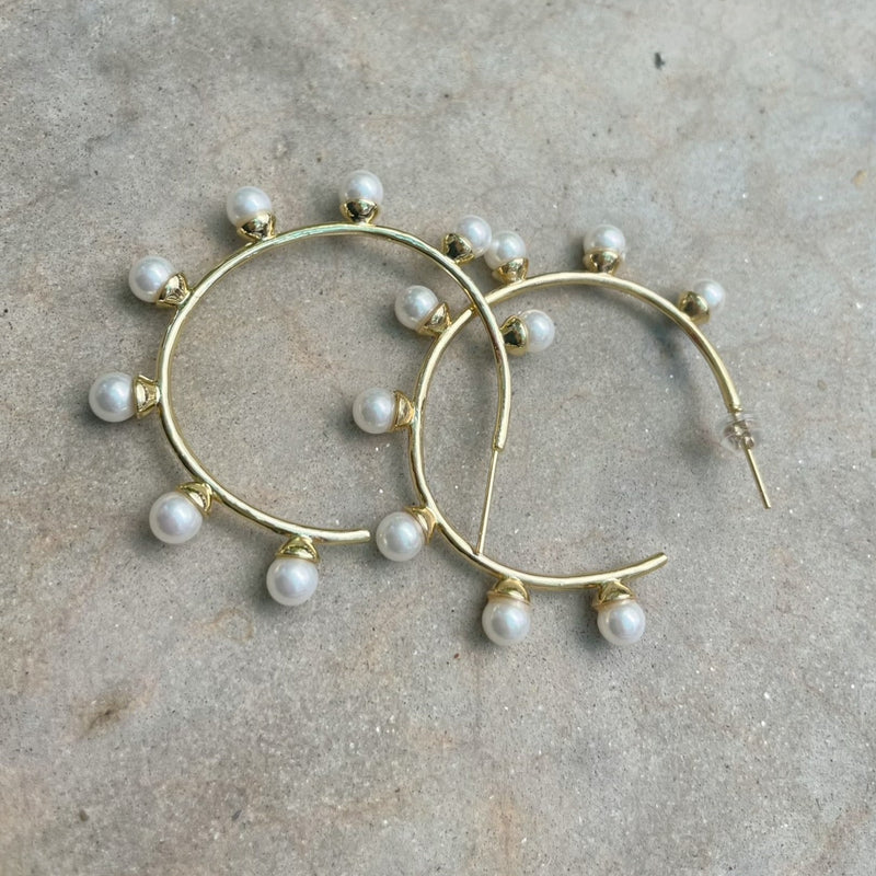 Lily Pearl Hoops