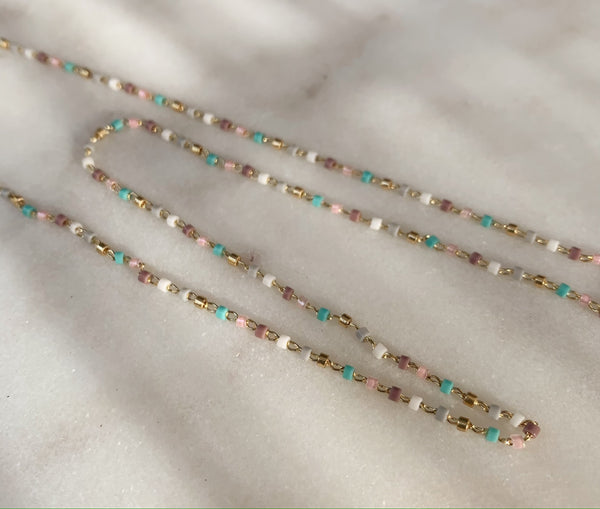 Pastel Beaded Mask Chain