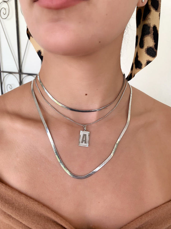 Silver Monogram Necklace