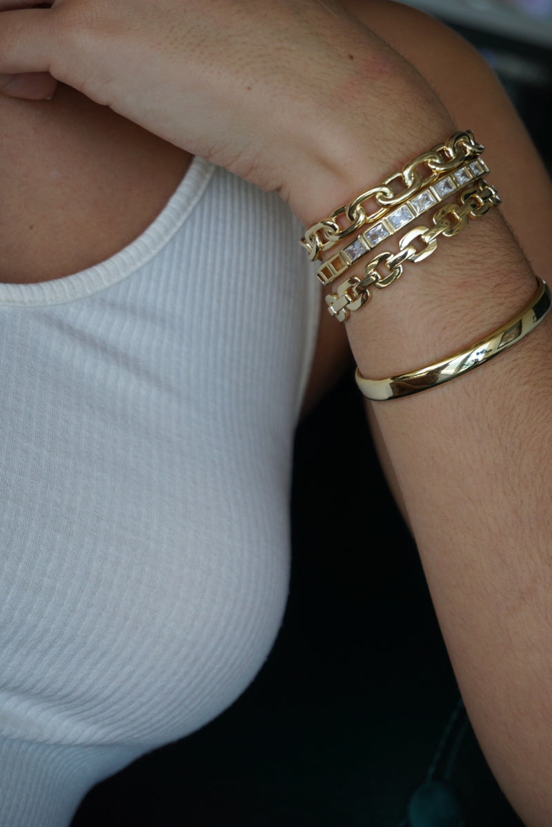 Glam Emerald Cut Cuff