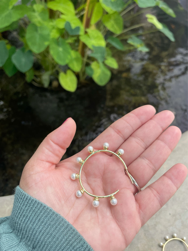 Lily Pearl Hoops