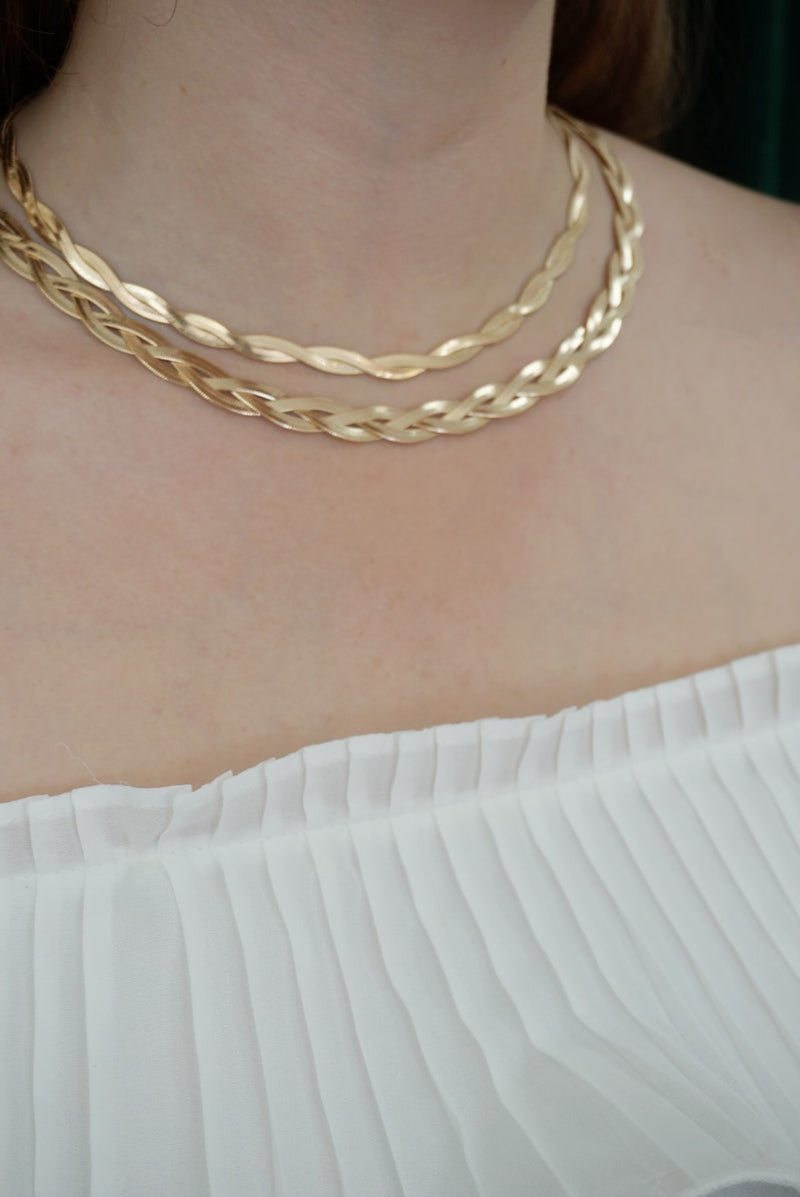 Betty’s Braided Herringbone Necklace