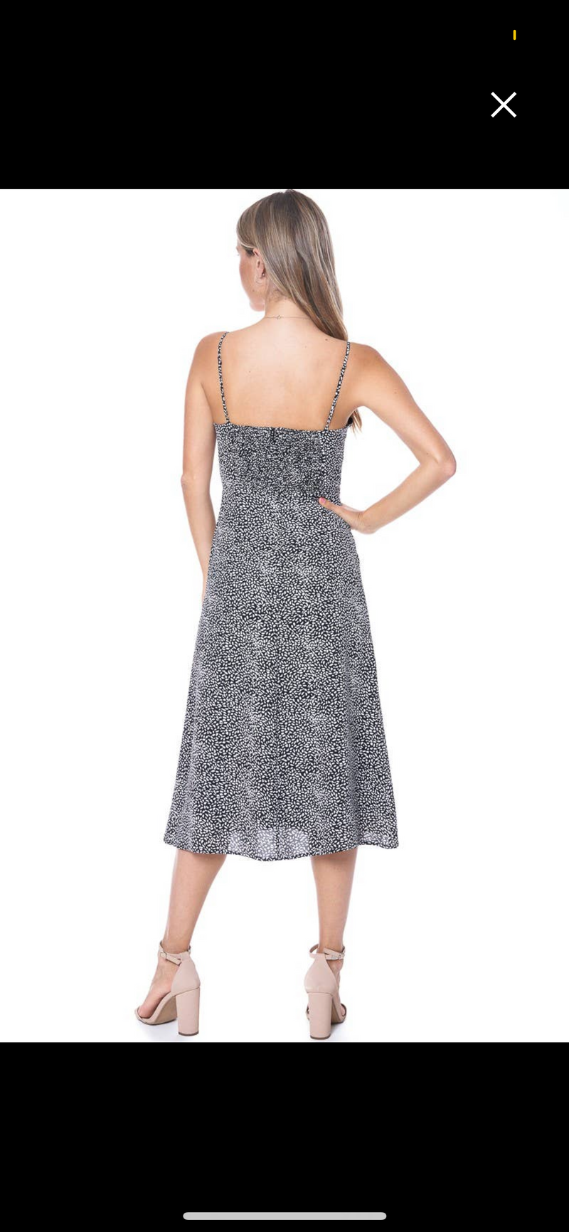 Front Slit Midi Dress