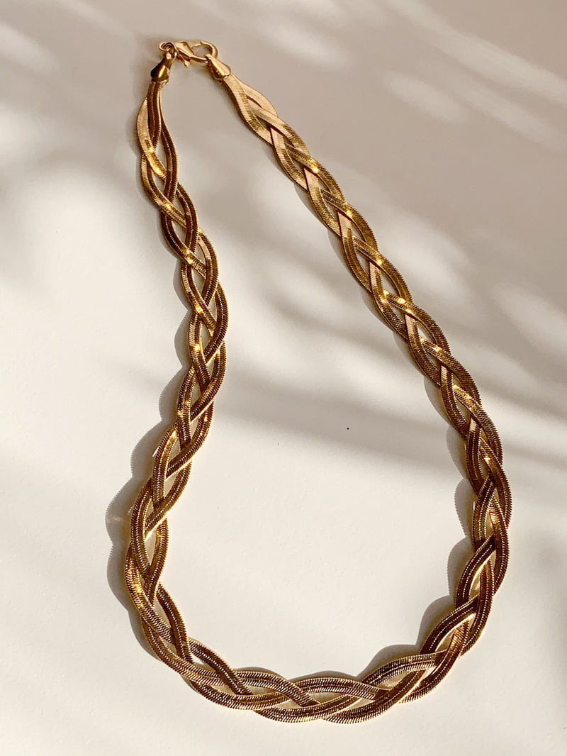 Betty’s Braided Herringbone Necklace