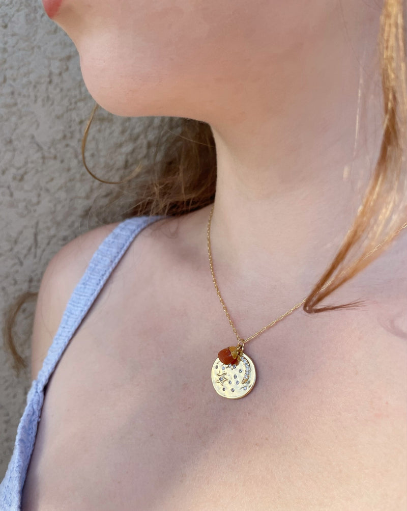 Shooting Star Coin Necklace