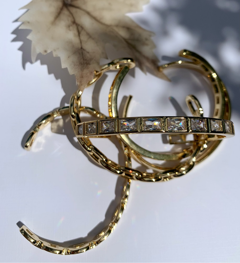 Glam Emerald Cut Cuff