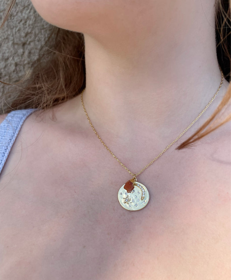 Shooting Star Coin Necklace