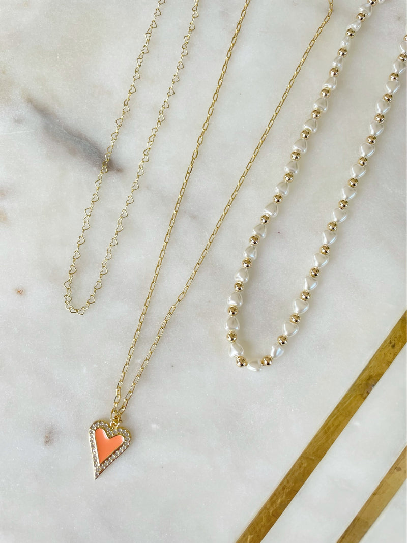 Pearl Heart Necklace