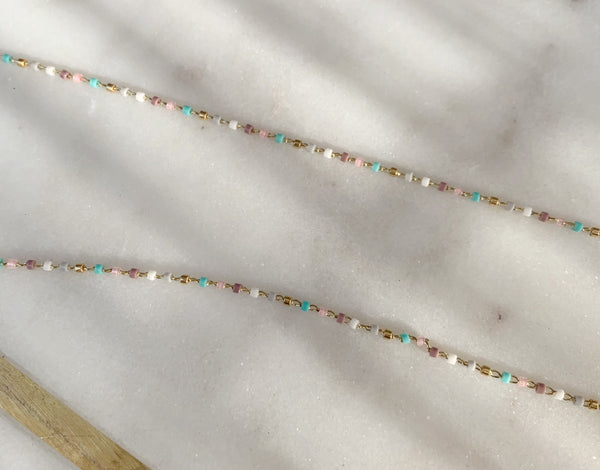 Pastel Beaded Mask Chain