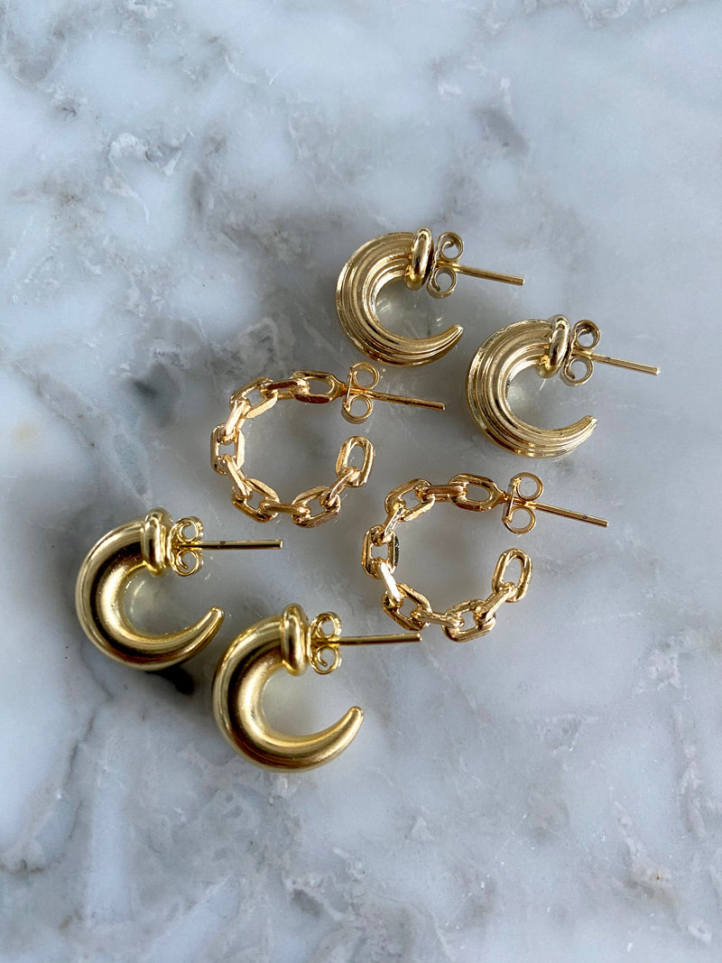 Small Chunky Horn Hoop