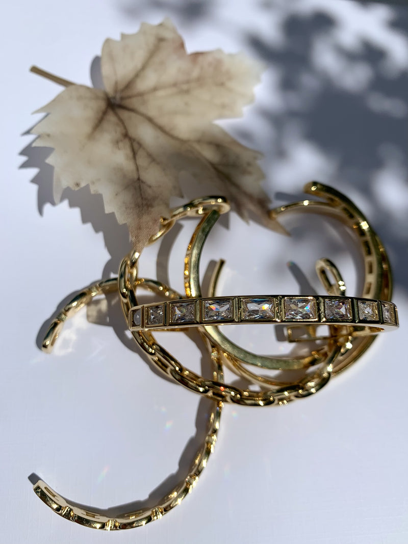 Glam Emerald Cut Cuff