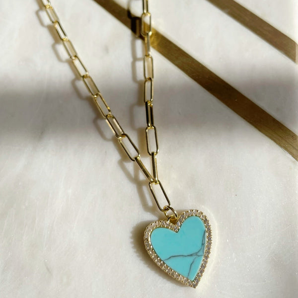 Turquoise Heart Necklace