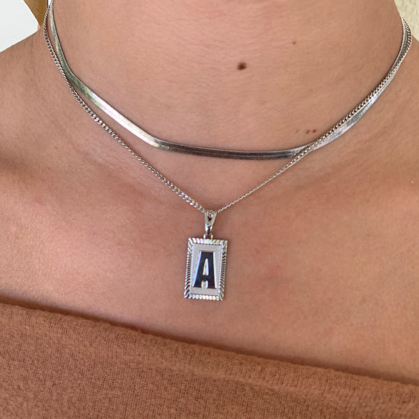 Silver Monogram Necklace