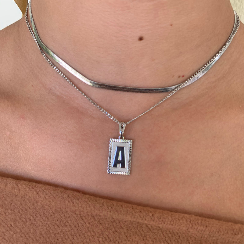 Silver Monogram Necklace