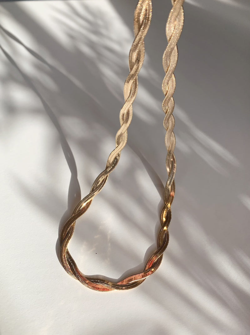 Betty’s Braided Herringbone Necklace