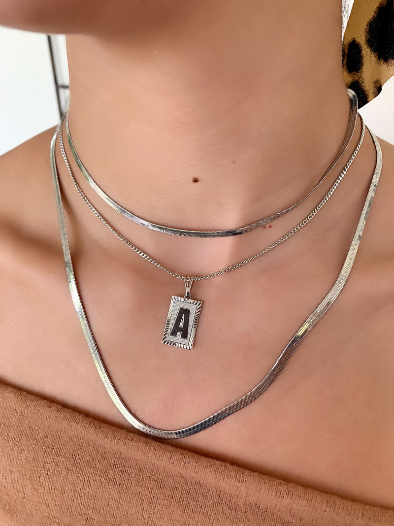 Silver Monogram Necklace
