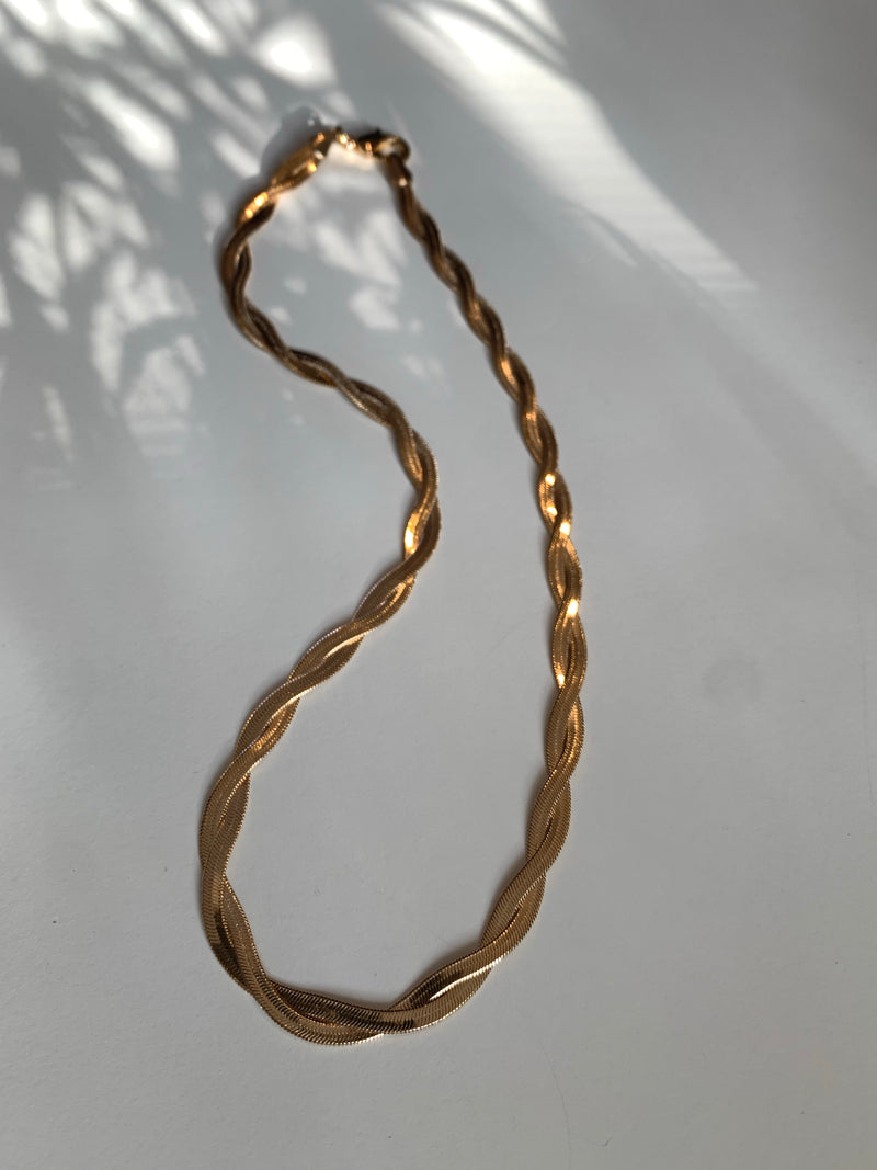 Betty’s Braided Herringbone Necklace