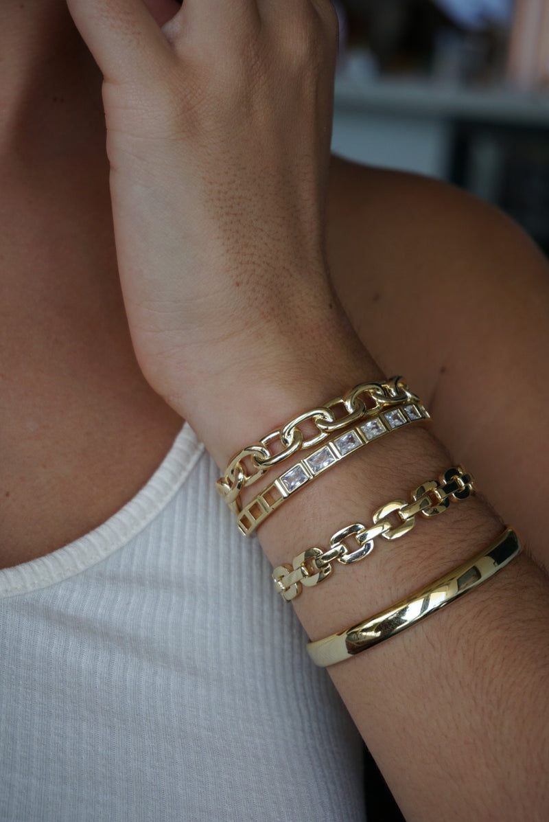 Glam Emerald Cut Cuff